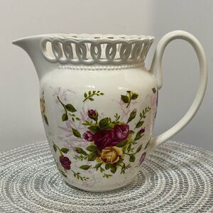 Royal Albert Pierced Pitcher Old Country Roses NWT
